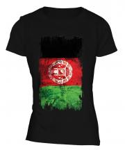 Afghanistan Grunge Flag Ladies T-Shirt