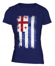 Ajaria Grunge Flag Ladies T-Shirt