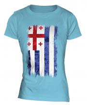 Ajaria Grunge Flag Ladies T-Shirt