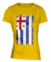 Ajaria Grunge Flag Ladies T-Shirt