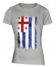 Ajaria Grunge Flag Ladies T-Shirt