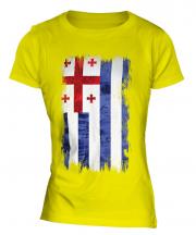 Ajaria Grunge Flag Ladies T-Shirt