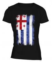 Ajaria Grunge Flag Ladies T-Shirt