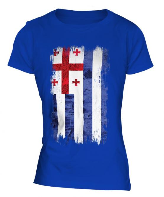 Ajaria Grunge Flag Ladies T-Shirt