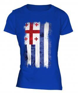 Ajaria Grunge Flag Ladies T-Shirt