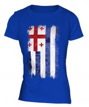 Ajaria Grunge Flag Ladies T-Shirt