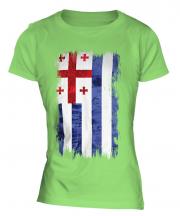 Ajaria Grunge Flag Ladies T-Shirt