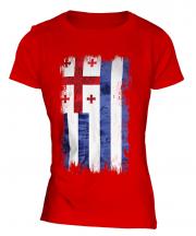 Ajaria Grunge Flag Ladies T-Shirt
