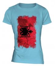 Albania Grunge Flag Ladies T-Shirt