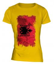 Albania Grunge Flag Ladies T-Shirt