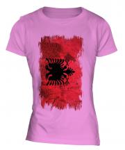 Albania Grunge Flag Ladies T-Shirt