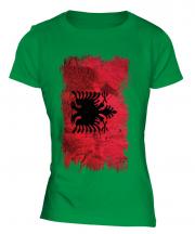 Albania Grunge Flag Ladies T-Shirt