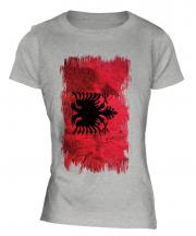 Albania Grunge Flag Ladies T-Shirt