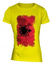 Albania Grunge Flag Ladies T-Shirt