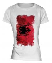 Albania Grunge Flag Ladies T-Shirt