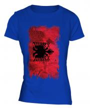 Albania Grunge Flag Ladies T-Shirt