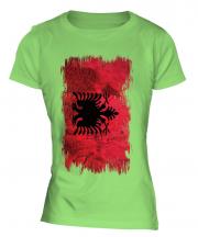 Albania Grunge Flag Ladies T-Shirt