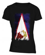 American Samoa Grunge Flag Ladies T-Shirt