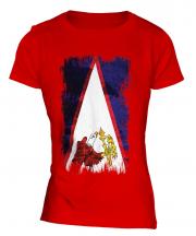 American Samoa Grunge Flag Ladies T-Shirt