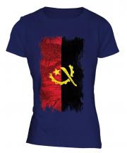 Angola Grunge Flag Ladies T-Shirt