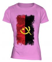 Angola Grunge Flag Ladies T-Shirt