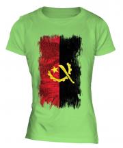 Angola Grunge Flag Ladies T-Shirt