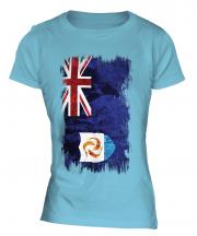 Anguilla Grunge Flag Ladies T-Shirt
