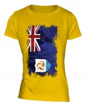 Anguilla Grunge Flag Ladies T-Shirt