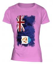 Anguilla Grunge Flag Ladies T-Shirt