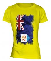 Anguilla Grunge Flag Ladies T-Shirt