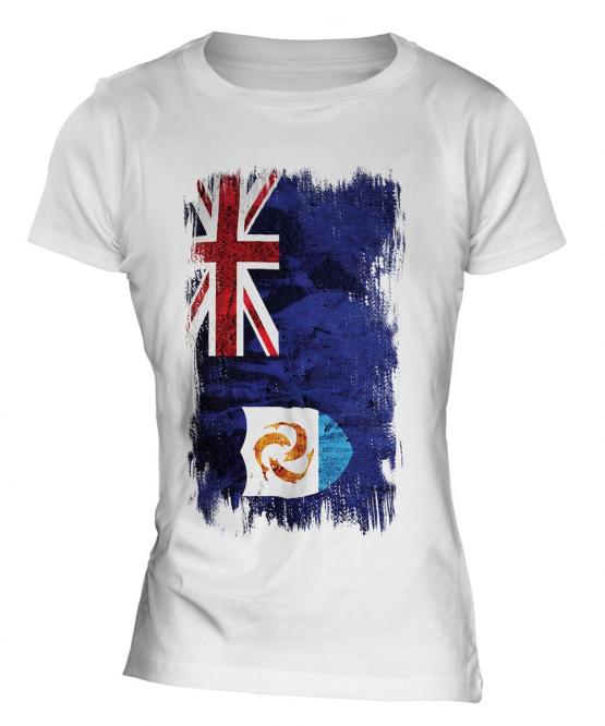 Anguilla Grunge Flag Ladies T-Shirt