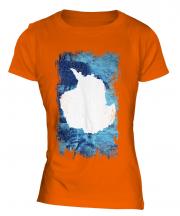 Antartica Grunge Flag Ladies T-Shirt