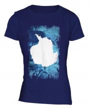 Antartica Grunge Flag Ladies T-Shirt