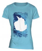 Antartica Grunge Flag Ladies T-Shirt