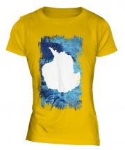 Antartica Grunge Flag Ladies T-Shirt