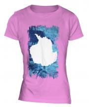 Antartica Grunge Flag Ladies T-Shirt