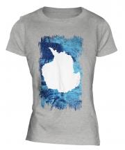 Antartica Grunge Flag Ladies T-Shirt
