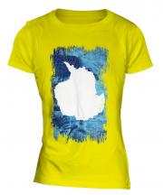 Antartica Grunge Flag Ladies T-Shirt