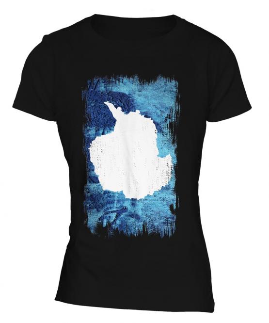 Antartica Grunge Flag Ladies T-Shirt