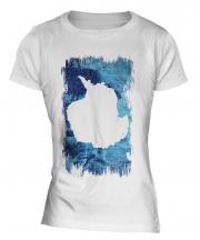 Antartica Grunge Flag Ladies T-Shirt