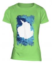 Antartica Grunge Flag Ladies T-Shirt