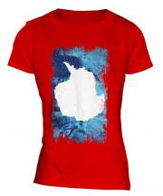 Antartica Grunge Flag Ladies T-Shirt