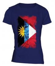 Antigua And Barbuda Grunge Flag Ladies T-Shirt