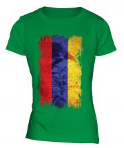 Armenia Grunge Flag Ladies T-Shirt