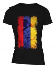 Armenia Grunge Flag Ladies T-Shirt