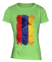 Armenia Grunge Flag Ladies T-Shirt