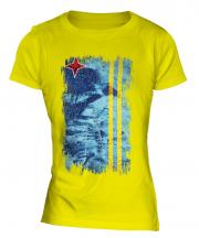 Aruba Grunge Flag Ladies T-Shirt