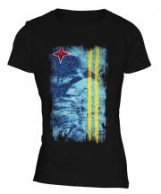 Aruba Grunge Flag Ladies T-Shirt