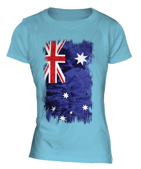 Australia Grunge Flag Ladies T-Shirt