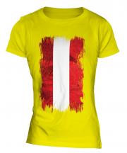 Austria Grunge Flag Ladies T-Shirt